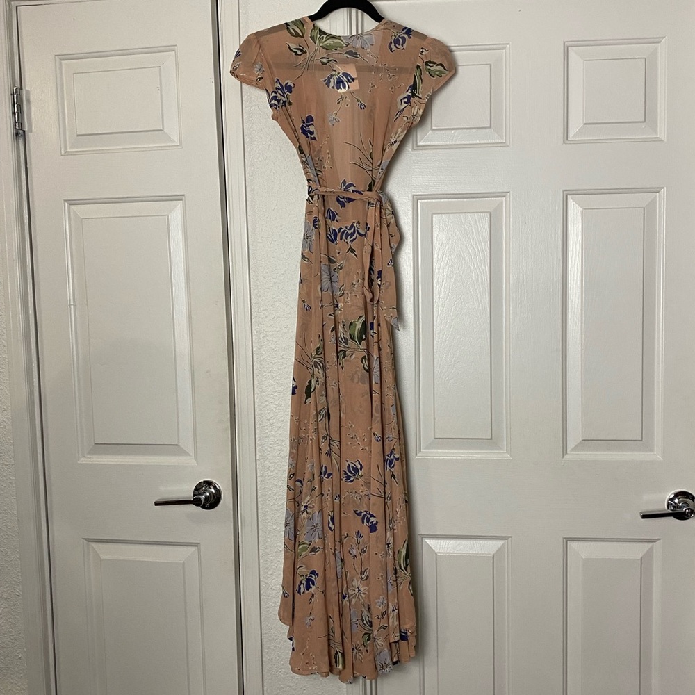 Reformation Floral Maxi Dress in Peach and Blue - Picture 8 of 10